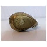 Mid-century modern brass whale ashtray