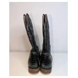 Potrero Caiman Black Cowboy Boots, Men