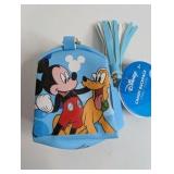 NIB CandyRific Disney Mini Backpacks featuring characters like Mickey Mouse and Stitch on a small, zippered pouch