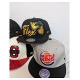 New, Snapback Baseball Hat Lot of 7, Flat bill Cap