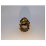 Vintage Oval Turkish Style Brass Ring, Yellowish Stone, Size 7