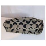 Coach black and taupe signature pattern satchel purse