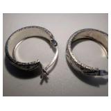 Vintage Avon set, 925 sterling silver bangle and matching hoop earrings