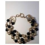 Multi-strand bracelet 925 Sterling gold vermeil beads