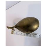 Mid-century modern brass whale ashtray