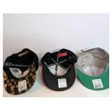 New, Snapback Baseball Hat Lot of 7, Flat bill Cap