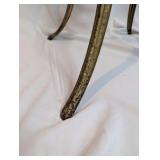 Victorian-era George J. Flanagan dictionary/bible stand|adjustable cast iron,oak panels