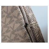 Michael Kors metallic rose gold monogram wristlet, Like New