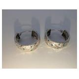 Vintage Avon set, 925 sterling silver bangle and matching hoop earrings