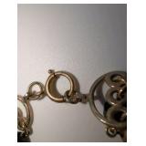 Multi-strand bracelet 925 Sterling gold vermeil beads