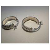 Vintage Avon set, 925 sterling silver bangle and matching hoop earrings