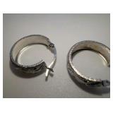 Vintage Avon set, 925 sterling silver bangle and matching hoop earrings