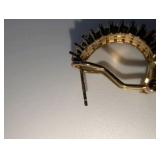 925 Sterling Gold Plated Diamond Chip Huggie Hoop Earrings