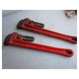 Ridgid Pipe Wrenches, Two 18"