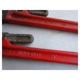 Ridgid Pipe Wrenches, Two 18"