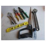 Tools: Snips, Wrench, Level