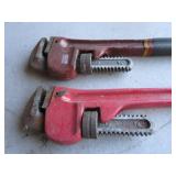 Pipe Wrenches, Two 14"