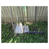 Yard Tools: Rake, Scoop, Broom