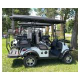 SDLANCH Electric Golf Cart, 4 Person (SDLC80) - White  **cracked windshield