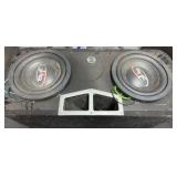 210 inch subwoofers and various car stereo equipment