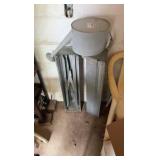 two metal sawhorses