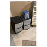 Two storage copies, one with wheel disassembled and fax/printer machine and stand on wheels