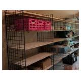 five metal shelving Walls seller to tear down shelving inside of them