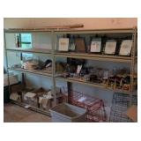 two metal shelves. they are just the shelves and they are 18 and 1/2 in deep by 71 in tall contents not included
