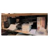 Large collection of office materials from organizers to embroidery supplements