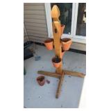 Homemade six pot holding stand