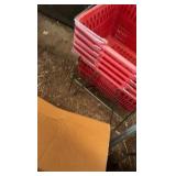 Shopping basket holder with five baskets