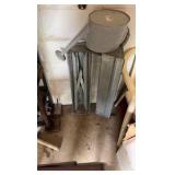 two metal sawhorses