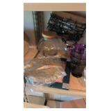 Large lot of glassware picture frames and more