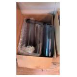 four boxes of glassware was stored outside see pictures