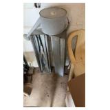 two metal sawhorses