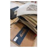 Decorative carpet tiles.