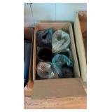 four boxes of glassware was stored outside see pictures