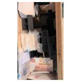 Large collection of office materials from organizers to embroidery supplements