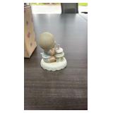 growing in grace, precious moments, 136190, girl with cake age 1 figurine