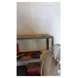 Metal shelving unit and contents