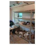 two metal shelves. they are just the shelves and they are 18 and 1/2 in deep by 71 in tall contents not included