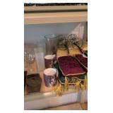 Large lot of glassware picture frames and more