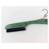 Vintage Folding Wooden Coat Hanger With Brush Ends