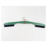 Vintage Folding Wooden Coat Hanger With Brush Ends