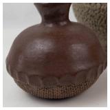 Studio Pottery Vase Trio