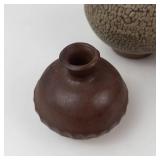 Studio Pottery Vase Trio