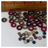Vintage Carrom Company Game Board With Rings & Checkers