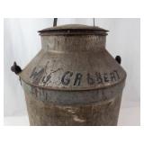 Vintage Metal Milk Can
