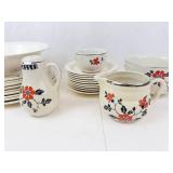 Vintage Hall China Red Poppy Dinnerware Set