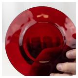 Vintage Anchor Hocking Royal Ruby Red Tumblers and Plates